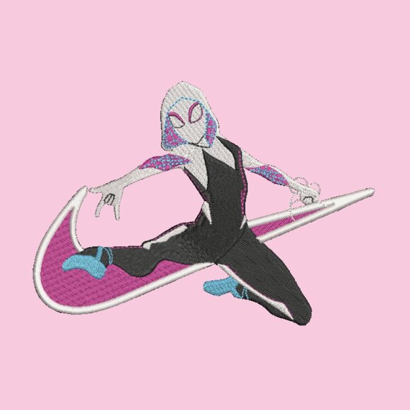 Nike Ghost Spider Woman Embroidered Adult Unisex Crewneck Sweatshirt Gwen Stacy - Picture 4 of 10